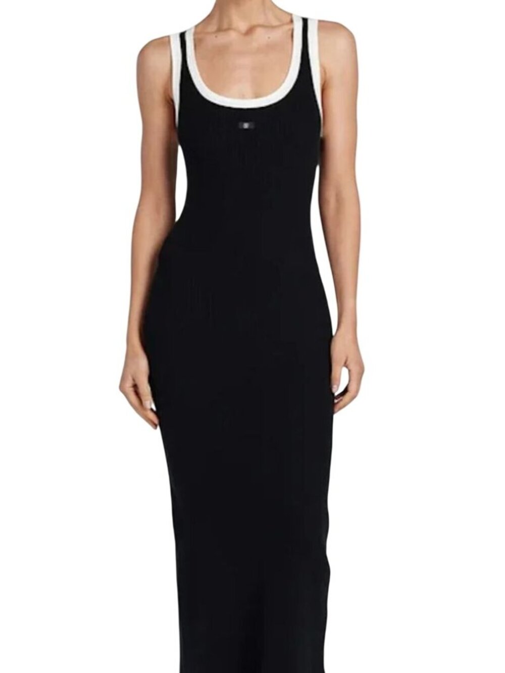 DISSH signature black contrast midi dress - Size M